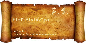 Piff Viviána névjegykártya